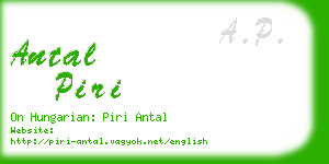 antal piri business card